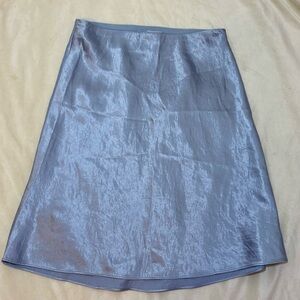 Aritzia Metallic Blue A-Line Skirt